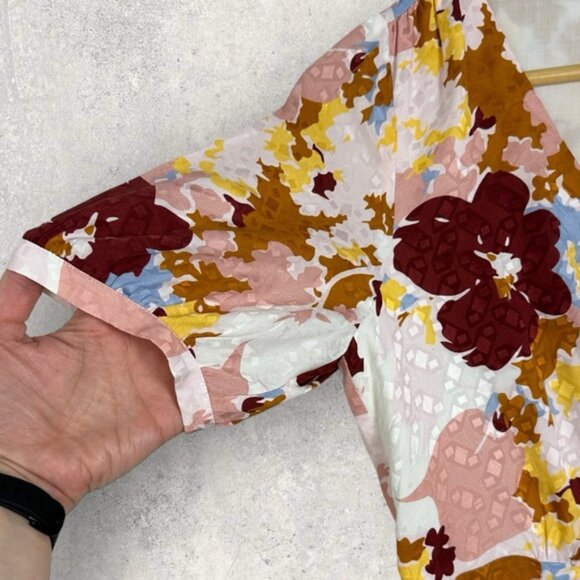 Sezane 100% Silk Sollie Maxi Dress Floral Watercolour Size 36 French US 4 Boho - Picture 10 of 15